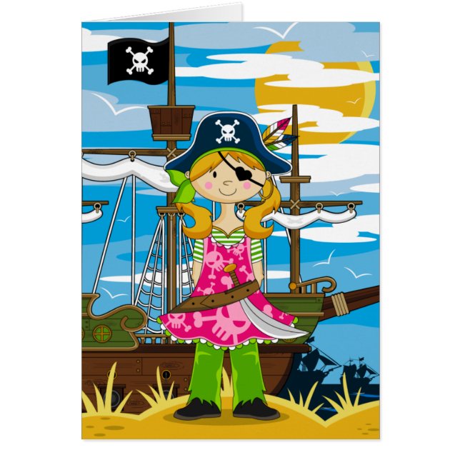 Pirate mignon de cache de fille (Devant)