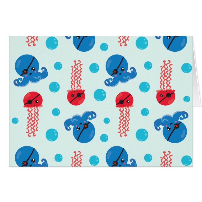Pirate Octopus, Pirate Jellyfish, Sea Animaux (Devant horizontal)