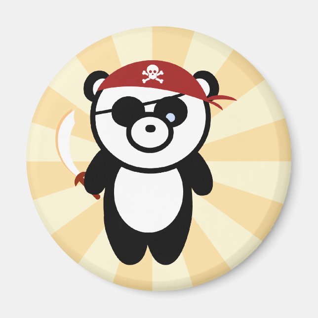 Pirate Panda Magnet (Devant)