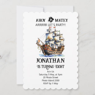 Pirate Party Anniversaire Navire Invitation
