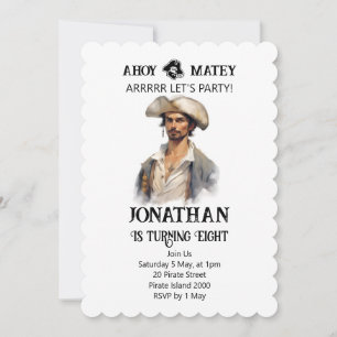 Pirate Party Boy Invitation Anniversaire