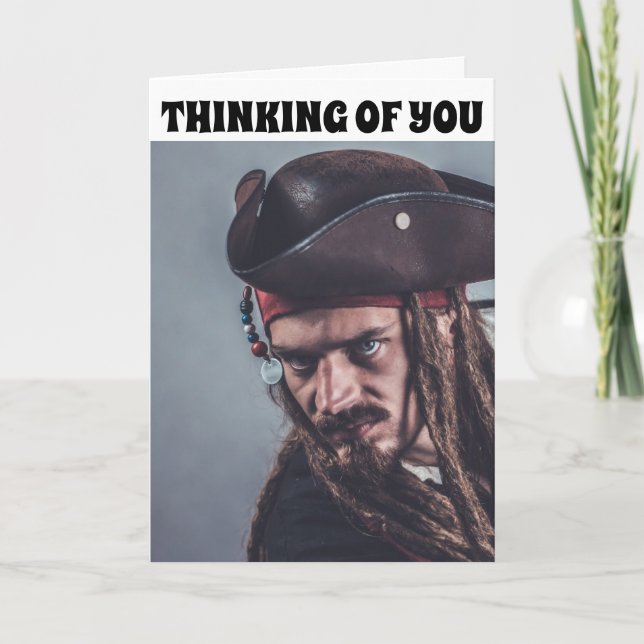 PIRATE PENSÉE AMUSANTE À VOUS & CARTES DE RUM (Devant)