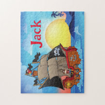 Pirate personnalisé Navire Nom d'enfant Puzzle