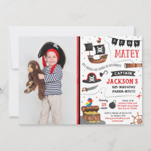 Pirate Photo invitations à la fête d'anniversaire