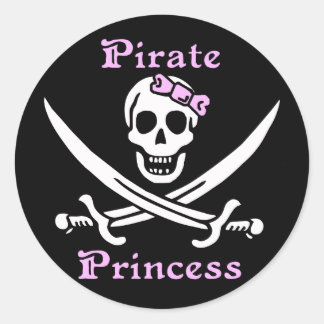 Pirate Princess autocollant - feuille de 20