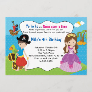 Pirate Princess Invitation Boy Birthday Party