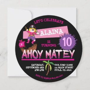Pirate Ship Anniversaire Fête Invitation