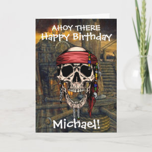 Pirate Skull Capitaine Cross Bones Carte de bateau