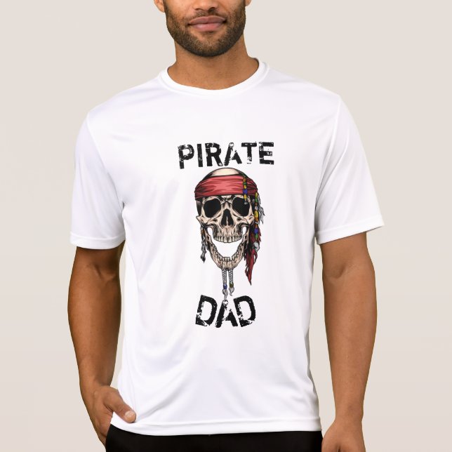 PIRATE SKULL HEUREUX HALLOWEEN PAPA T-shirt (Devant)
