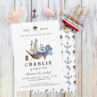 Pirate Thème Anniversaire Fête Invitation