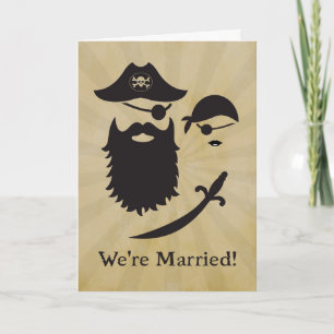 Pirate Theme Mariage Faire-part avec pirates