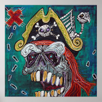 Pirate Treasure Map Poster