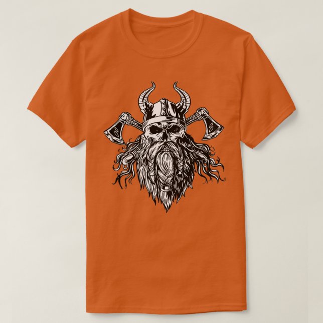 Pirate Viking crâne Classique TShirt (Design devant)