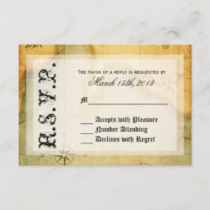 Pirates Party RSVP sur la carte antique