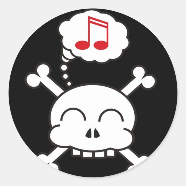 pirates R joyeux autocollant (Devant)