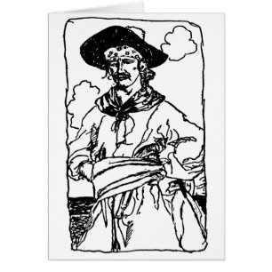 Pirates Vintage Croquis d'un capitaine par Howard 
