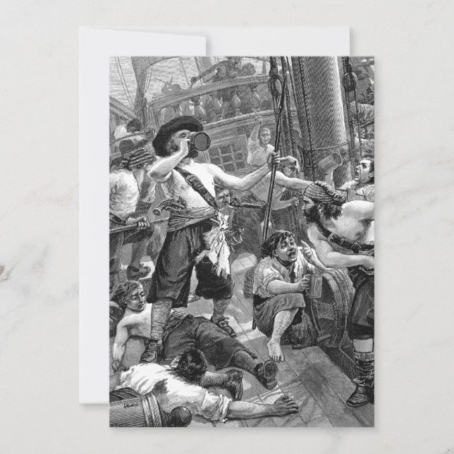 Pirates vintages, Invitation à la fête d'anniversa (Devant)