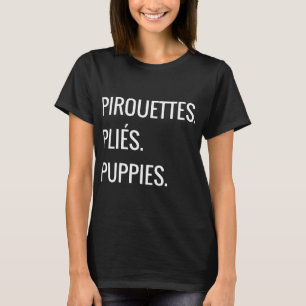 pirouettes les T-shirts de Paris de chiots pliest