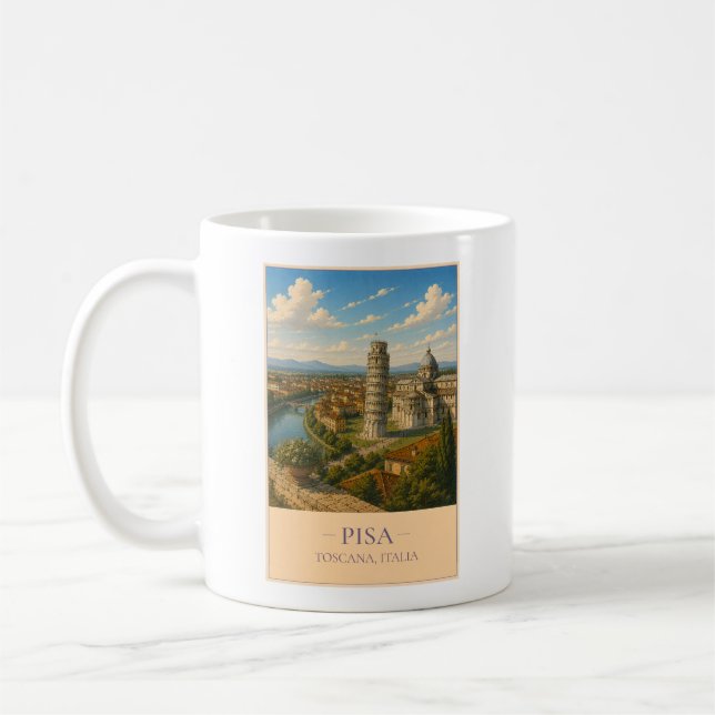 Pisa, Italy – Vintage Travel Mug (Gauche)