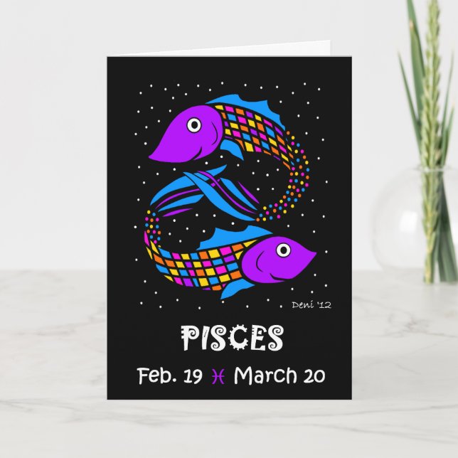 PISCES CARTE D'ANNIVERSAIRE (Devant)