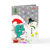 Pisces Carte de Noël.