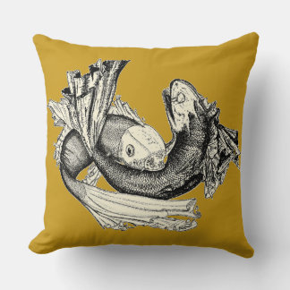 Pisces Goldenrod Coussin