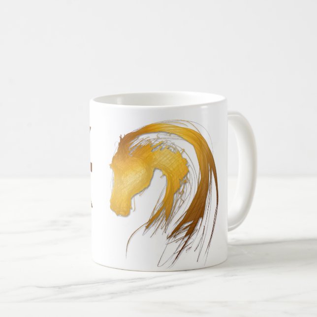 Pisces Horse Anniversaire Astrologie Zodiac Mug (Devant droit)