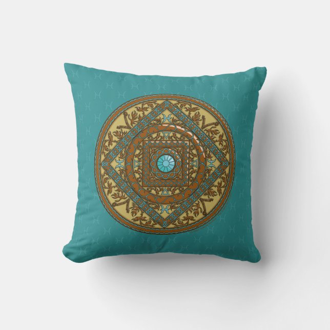 Pisces Mandala Coussin (Recto)