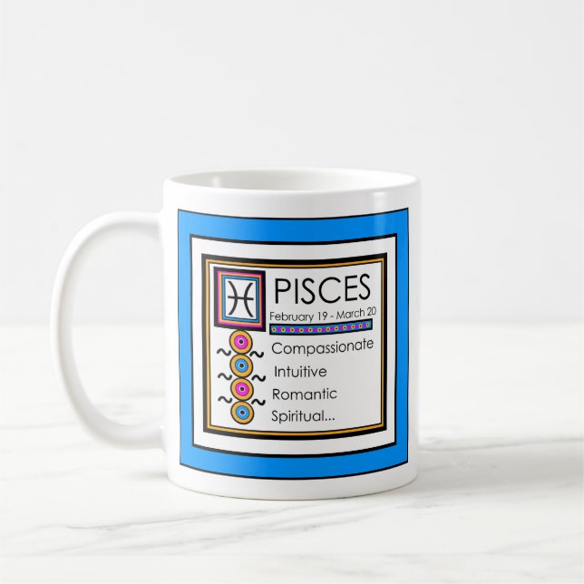Pisces Personnalité Traits 11oz. Mug classique (Gauche)