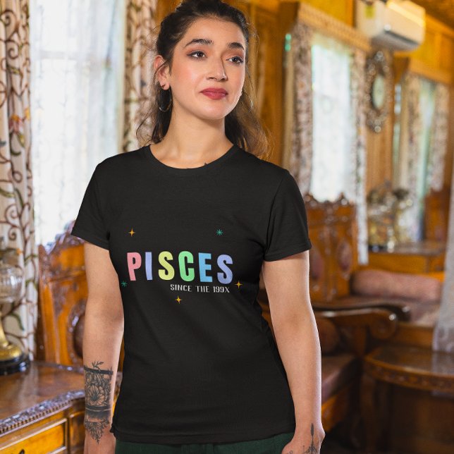 Pisces Sign Custom Birthday T-Shirt (Créateur téléchargé)