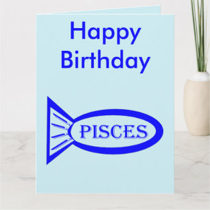 Pisces Star Sign Poisson Carte Géante personnalisé