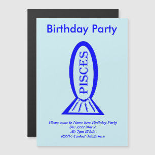 Pisces Star Sign Poisson Invitations personnalisés