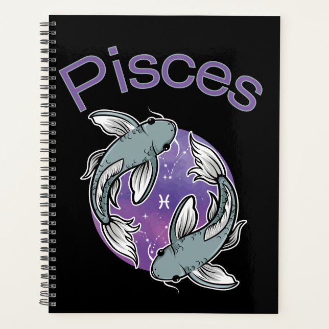 Pisces Zodiac Sign Calendar Planner (Devant)