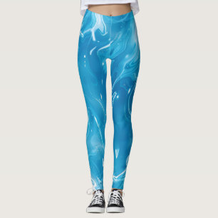 Piscine Bleue Aqua Motif Eau Leggings