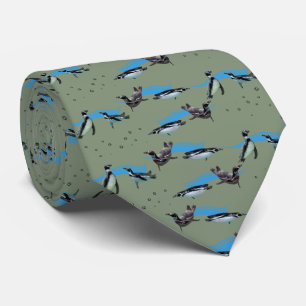 Piscine de pingouins fête cravate double face (ver