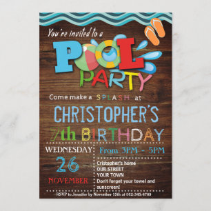 PISCINE D'ÉTÉ INVITATION