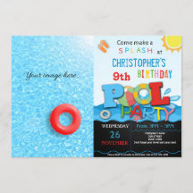 PISCINE D'ÉTÉ INVITATION | PISCINE ANNIVERSAIRE