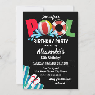 Piscine fête d'anniversaire