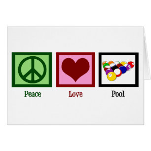 Piscine Peace Love   Carte de billard Cool