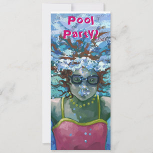 Piscine sous l'eau Piscine Party Petit Invitation