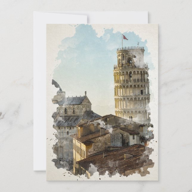 Pise Italie Aquarelle Art (Devant)