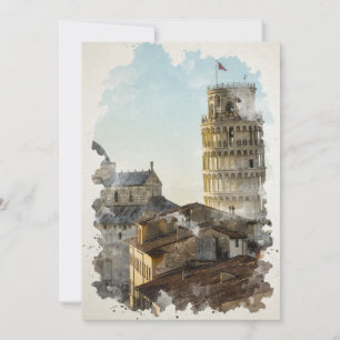 Pise Italie Aquarelle Art