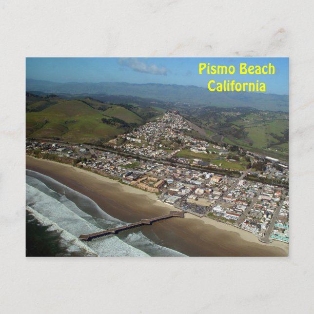 Pismo Beach, California Aerial View Carte postale (Devant)