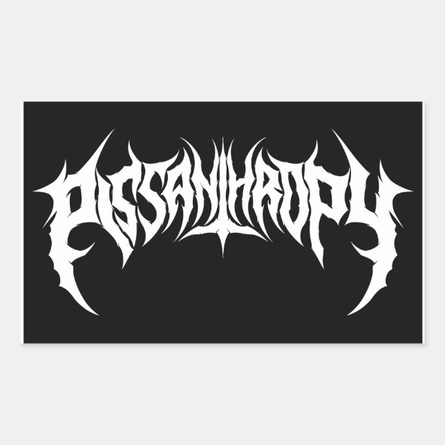 Pissanthropy Death Metal Fake Band Sticker (Devant)