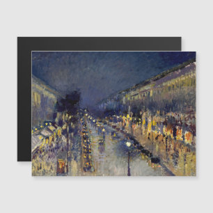 Pissarro - Blvd Montmartre la nuit Carte magnétiqu