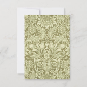 Pissenlit de William Morris Damassé Vintage Olive