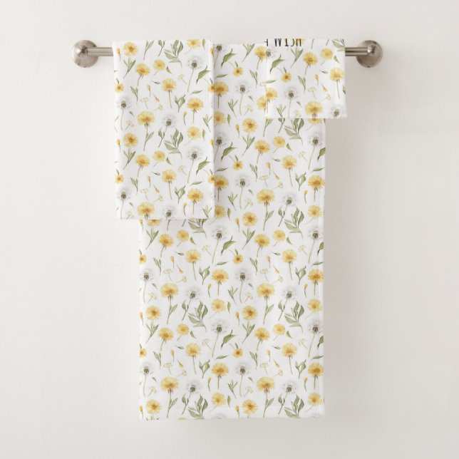 Pissenlits Fleurs Blanches Jaunes (En situation)