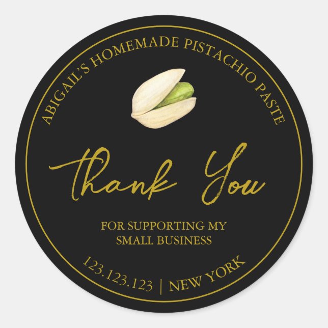 Pistache Paste Merci maison simple Étiquette (Devant)