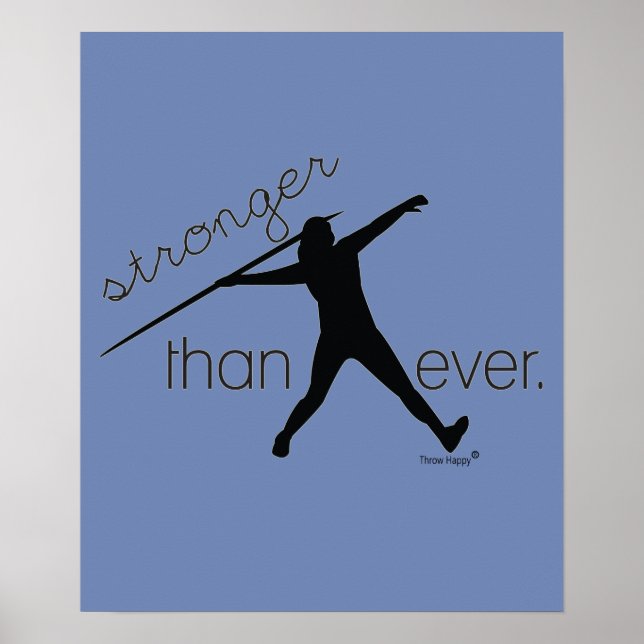 Piste et terrain Javelin Thrower Poster Cadeau (Devant)