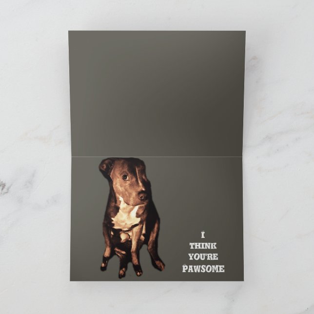 PIT BULL BANNIVERDALITÉ CARTE DE SALUT (Intérieur)